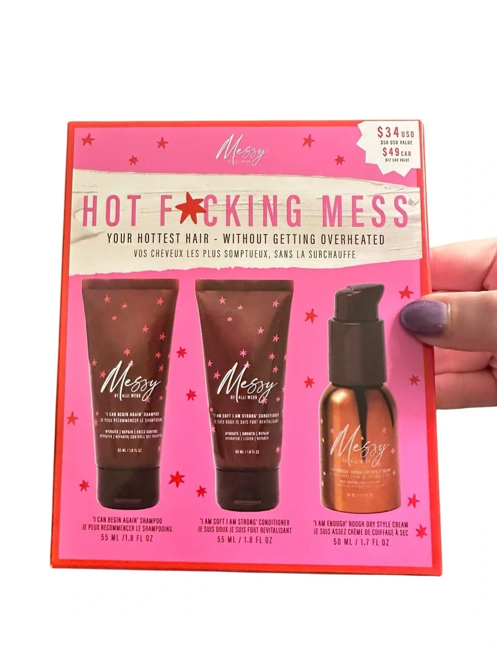 NEW Messy by Alli Webb Hot F★cking Mess Mini Hair Care Gift Set BNIB